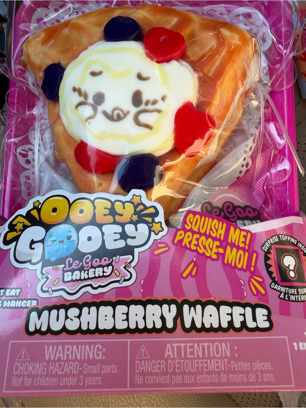 Gooey Gooey LeGoo's Bakery Mushberry Waffle Squishy Toy - Pink/Orange/White